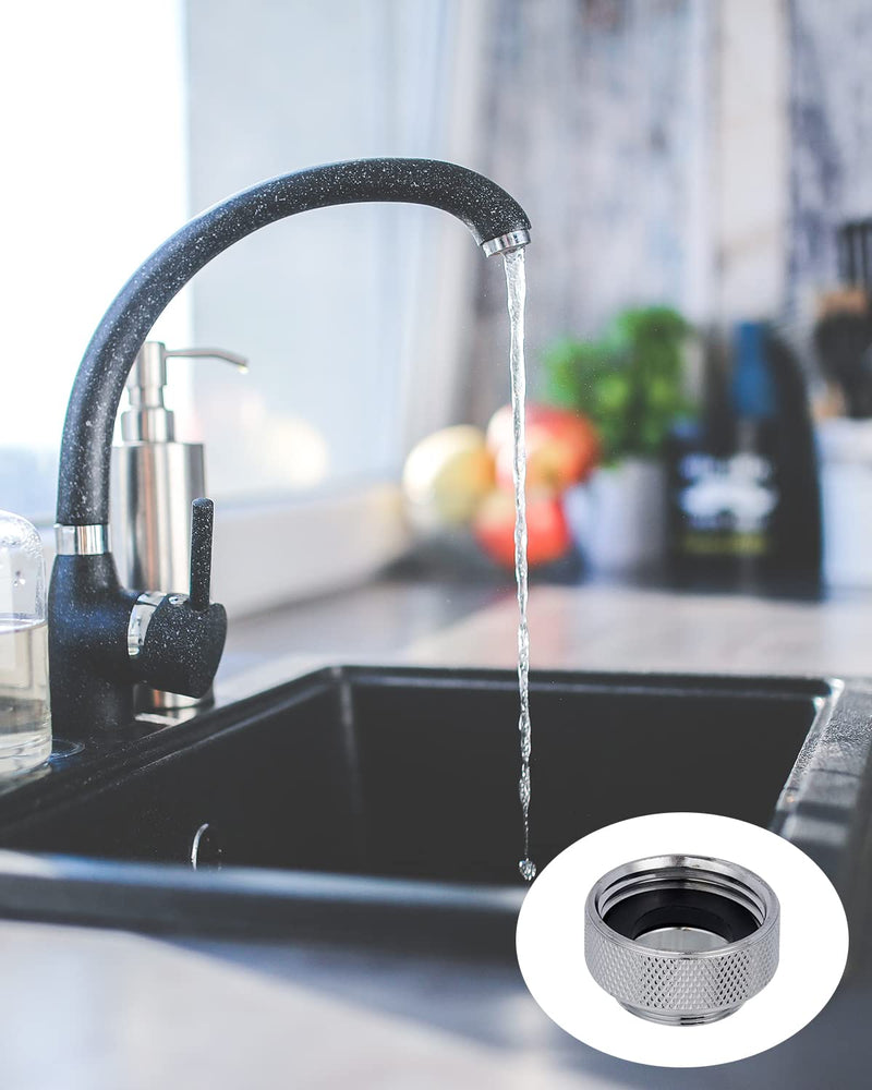 Hibbent 11 Pieces Faucet Adapter Kit, Kitchen Sink Brass Aerator Adapter Set, Male Female Sink Faucet Adapter Connecting Cache Style Faucets, Standard Hose, Chrome Finished