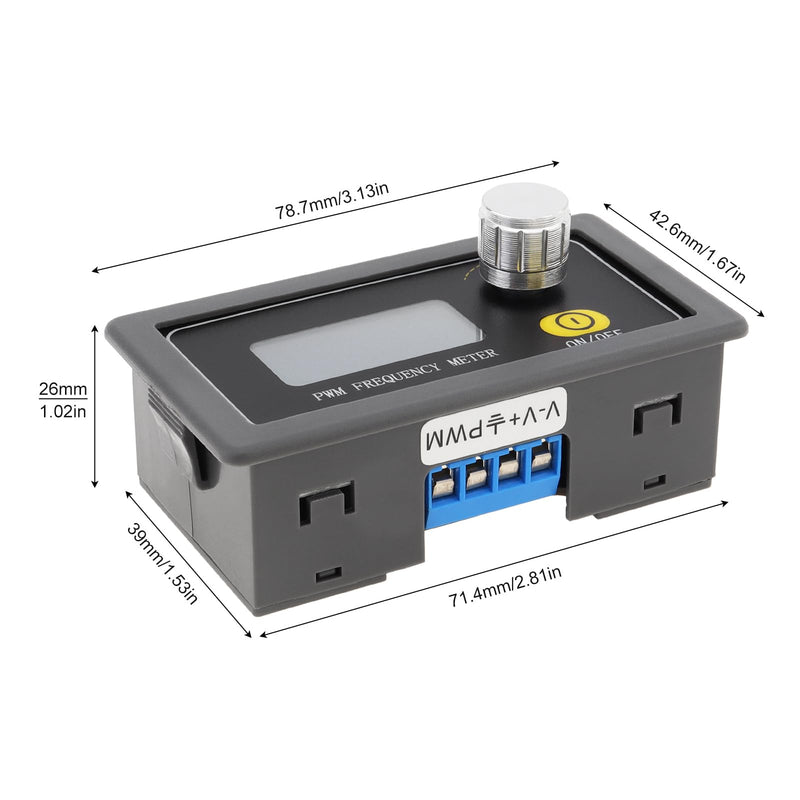 Frequency Generator, DC 3.3V-30V 5-30mA 1Hz-150KHz Adjustable PWM Pulse Frequency Square Wave Signal Generator Module with LCD Display and Rotary Switch