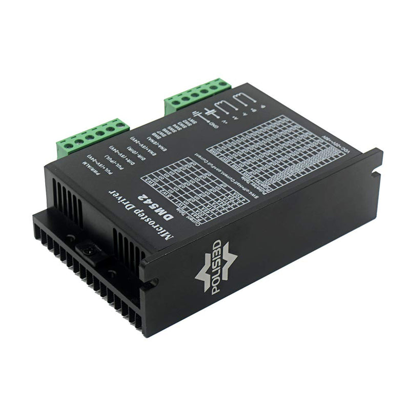 CNC Digital Microstep driver DM542 Stepper Motor Controller 2-phase Digital Stepper Motor Driver 20-50V DC Max 4.2A for Nema 17, Nema 23 and Nema 34 series stepper motor, Replace M542 M542H