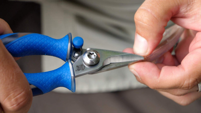 CUDA 5.25" Titanium Bonded Mini Snips Compact Durable Fishing Braid, Mono & Fluorocarbon Cutter for Saltwater & Freshwater Use with Internal Spring