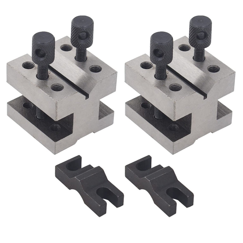 Multi-Use V-Block 1-3/8 in x 1-3/8 in x 1-3/16 in V-Block and Clamp Hardened Steel Machinist Set