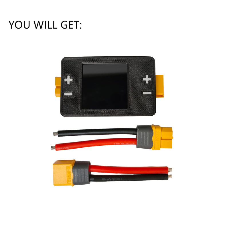8-150V 25A Power Meter, with XT60 Interface LCD Display | LIPO Battery Tester, RC Voltage Capacity Power Analyzer, Battery Voltage Capacity Tester