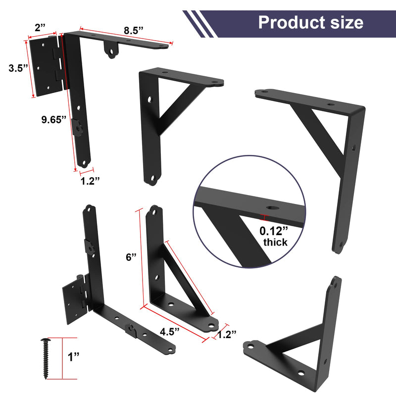 Corner Brace Bracket Anti Sag Gate Frame Hardware Kit for Wooden Fence with Latch No Sag Kit B