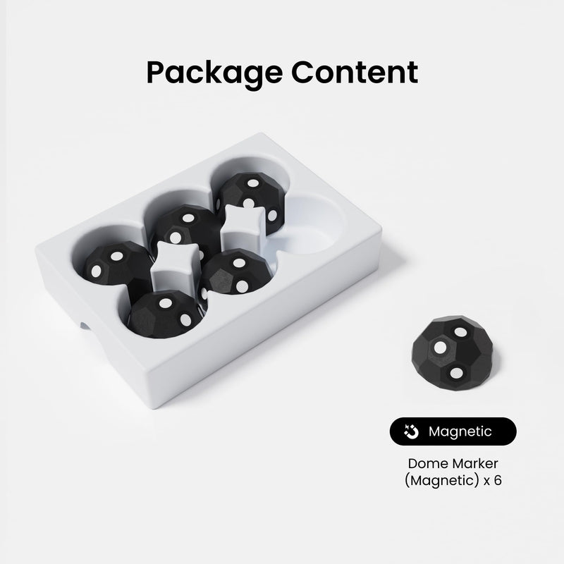 Revopoint 6 Pieces 3D Magnetic Dome Marker Kit for 3D Scanning, 3D Scanning Markers for 3D Scanners, 3D Tracking Dots for Preventing Tracking Loss and Enhance Accuracy, 3D Reference Point Marker