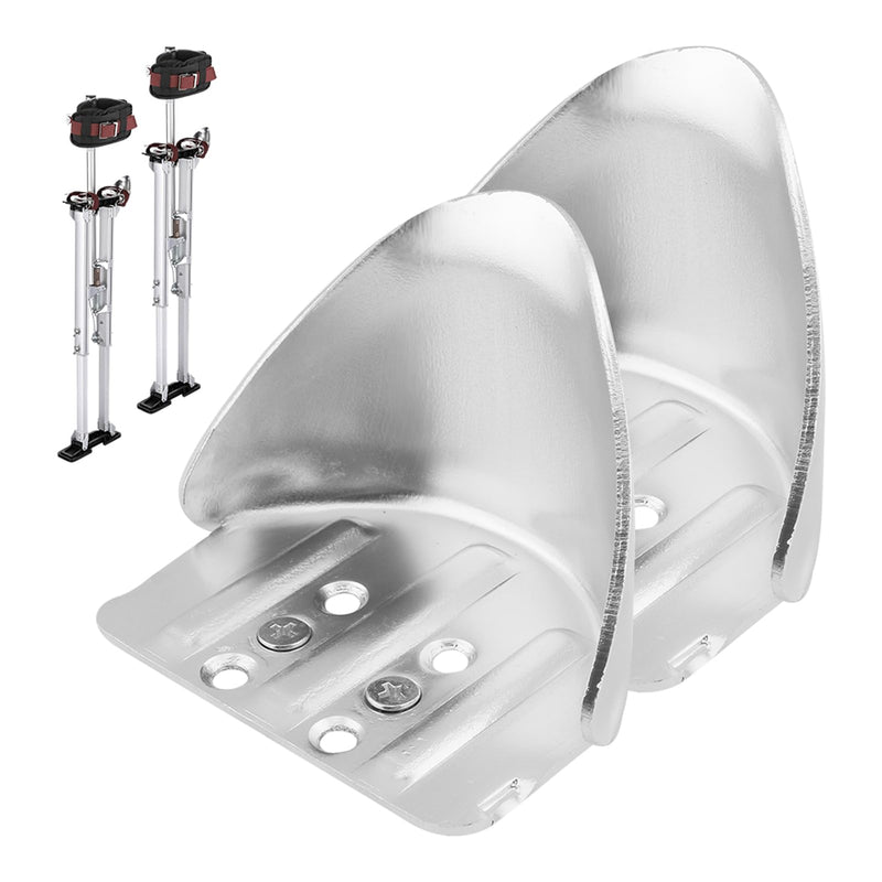 2 Pack Drywall Stilts Heel Bracket Replacement Kits, Stilt Heel Bracket Replacement Kit Aluminum Adjustable Part for Painting(Silver) Silver