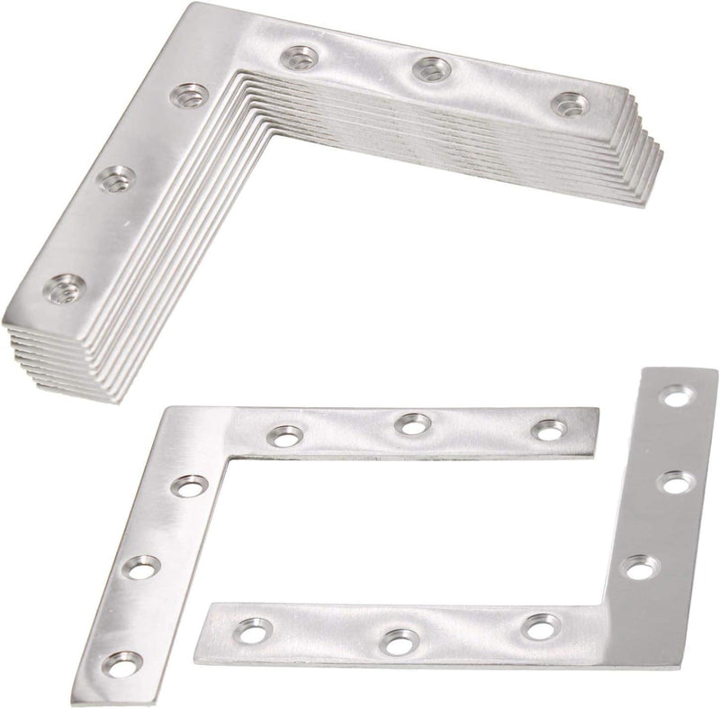 Repair Mending Bracket Plate,ULIFESTAR Stainless Steel L Shape Flat Corner Brace Bracket for Wood,Metal Fixing Joining Bracket Support Brace for Shelves,Furniture and Cabinet (150*150/5.9*5.9'') 150*150mm/5.9*5.9'' - NewNest Australia