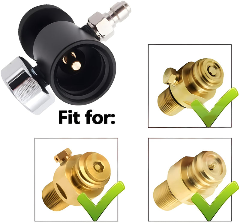 Soda Machine CO2 Cylinder Refill Adapter Hose Soda Maker Co2 Canister Refill Station for Filling Soda blue Co2 Bottle