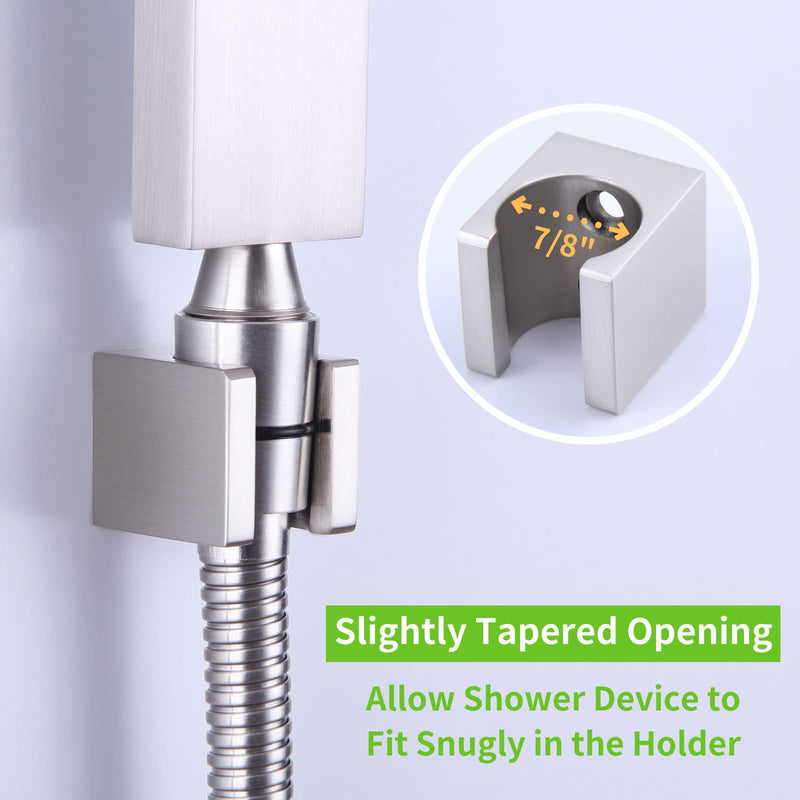 Angle Simple Shower Head Holder, Brass Wall Mount Shower Wand Bracket, Handheld Sprayer Holder, Brushed Nickel