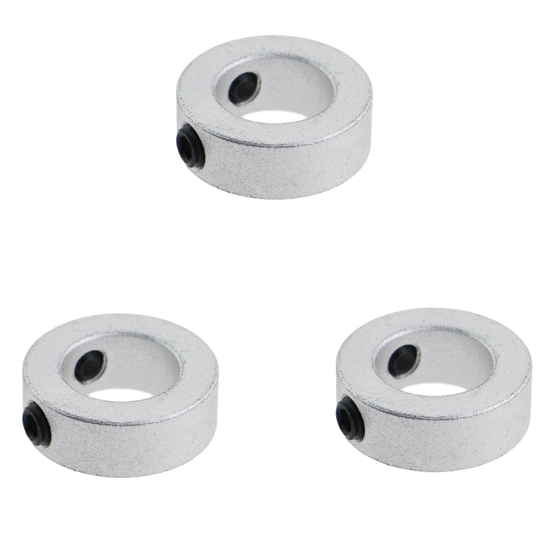 4PCS Bore Solid Steel Shaft Collar 5/8in Bare Shaft Check Collar Locking Collar Fixed Limit Ring Shaft Fixed Collar Stop Screws for Machinery Industrial Use 4