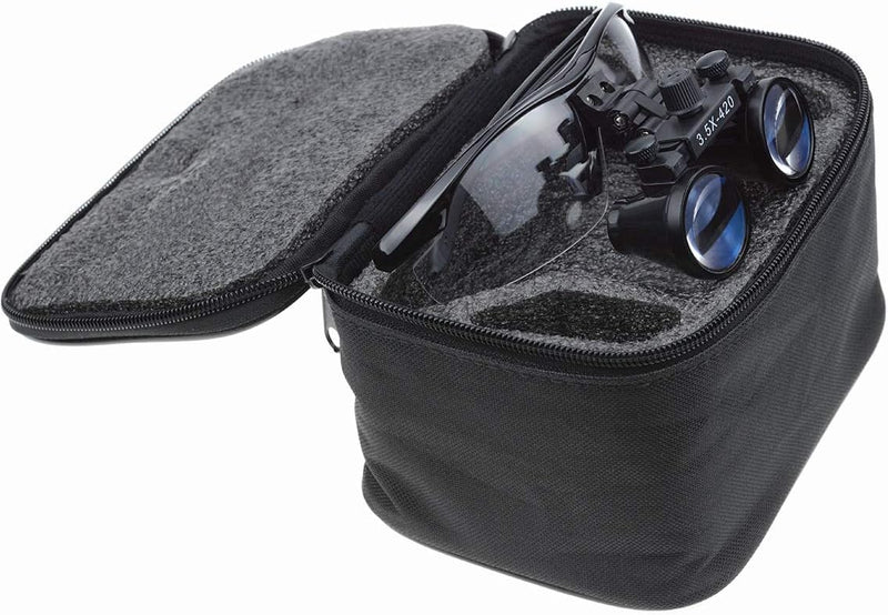 BoNew-Oral 3.5X420MM Surgical Binocular Loupe Magnifier Antifog Loupes Surgical Magnifier Optical Glasses (Black)