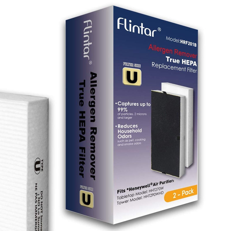 HRF201B Filter U, Compatible with Honeywell HEPAClean U Filter HRF201B and Febreze FRF102B, Fits HW HHT270, HHT290 and Febreze FHT170, FHT180, FHT190, 2-Pack 5" x 10" x 1.4" (2-Pack)