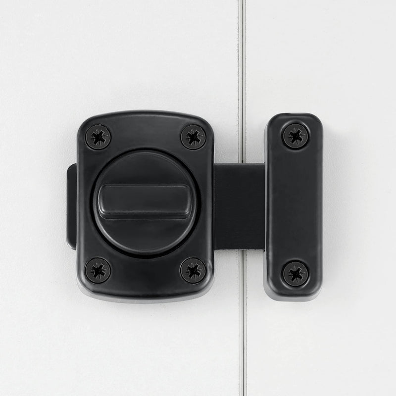 2 Packs Rotate Bolt Latch Gate Latches Safety Door Lock,Pet Door Lock, Cabinet Furniture,Windows,Bathroom，Antique Lock Gate Latches Wine Cabinet Closet Door Latches (Black_2 Pack) Black_2 Pack