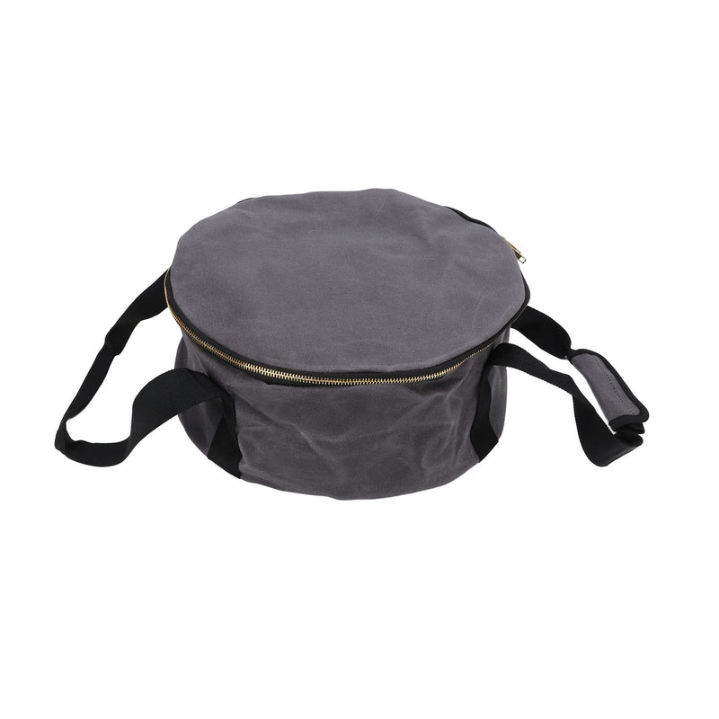 Dutch Pot Storage Bag Dustproof Cast Iron Cookware Bag Heavy Duty Enamel Pot Travel Bag for Cookware Frying Pans Utensils Camping(Dark grey)