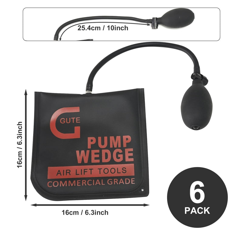 Gute Air Wedge Bag Pump, Strong Commercial Grade Air Wedge Bag Pump Professional Leveling Kit & Alignment Tool Bag in the Popular Medium Size (6 Pack)