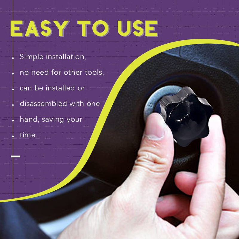 Swpeet 40Pcs M6 x 11/15/20/25/30/35/40/50mm 8 Sizes Hex Shaped Male Thread Metal Clamping Hand Hexagon Star Knobs Assortment Kit, Clamping Screw Plastic Screw-On Handle Knob Quick Removal