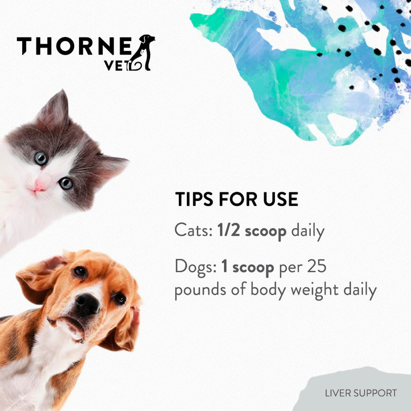 ThorneVet Liver Support Powder – Liver Support for Small Animals: Dogs & Cats, 90 Scoops - PawsPlanet Australia