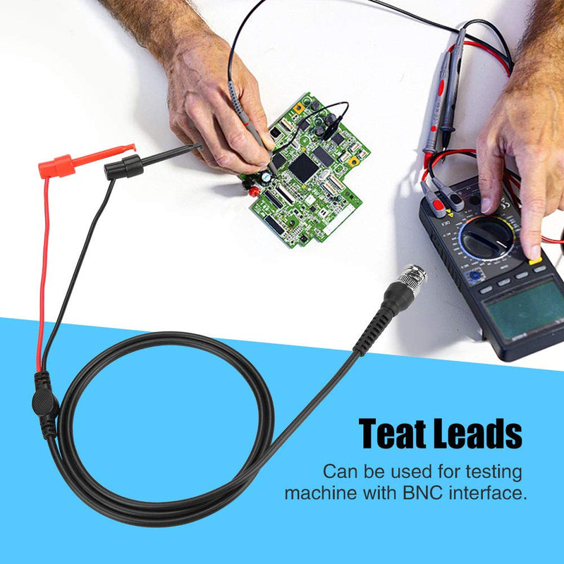 Joyzan BNC to Test Hook Clips, Mini Dual Probe Coaxial Cable Leads Set P1020 Testing Plunger Probes Ended IC Male Plug Oscilloscope Minigrabber Accessories 50Ω Coax Machine Signal Generator Multimeter