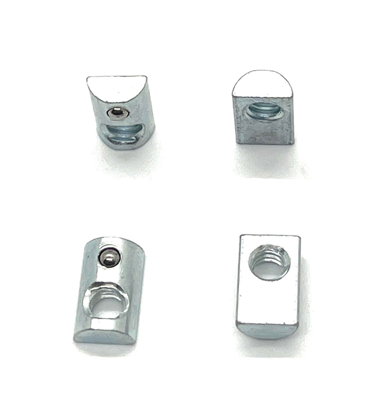 Roll-in T-Nut with Ball Spring, 1/4-20 Tap, No Step, 10 Series, 48 PCS