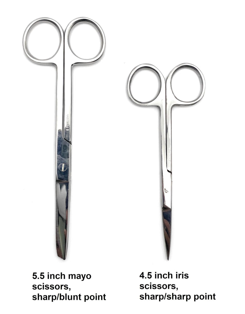 28 Piece Complete Dissection Kit with Dissecting Scissors, Forceps, Scalpels, Teasing Needles, Probes, and Deluxe Leather Case