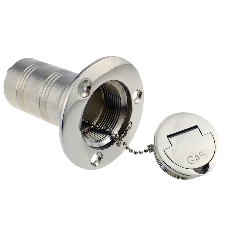 Mirror- Polished 316 SS for 2''(50MM) Marine Boat Yacht Caravan Water Tank Deck Fill/Filler with Keyless Cap For 2" with Gas