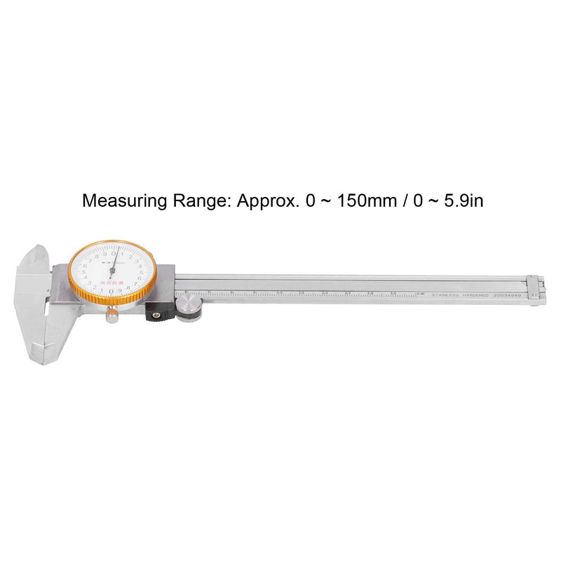 Dial Caliper Vernier, Caliper, Vernier Caliper Gauge Stainless Steel, Metric Caliper, Micrometer, 0.02 Double Shock Stainless Steel Manual Measuring Tool 0‑150mm, Caliper Measuring Tool