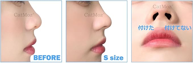 CatMoz Nose Petite for Dumpling Nose and Pig Nose, Pecchanko Nose, Highly Flexible Eyepuchi (S, M, L) and 3 Sizes Set - NewNest Australia