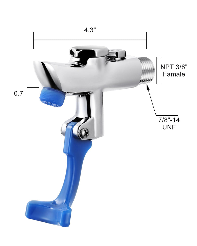Wall Mount Glass Filler Faucet: WOWOW Push-Back Water Bottle Filling Station, Brass Commercial Water Filler Faucet for Bar, Diner, Cafe, Restaurant, Kitchen and Cafe, Male Thread No Flange 3/8" Male Inlet without Flange
