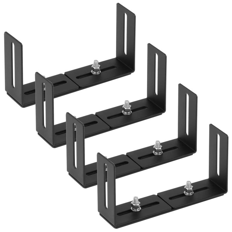 4 Sets(12 Pieces) Adjustable Universal Mounting Bracket for CB/Ham Radio Transceiver & Scanners, Adjust from 6" to 10" in Width