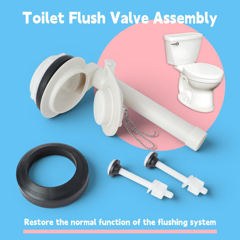 Toilet Flush Valve Replacement for American Standard Champion 4 for Titan for Duravit Toilet Parts Compatible with American Standard 4149a 4215a 4260 4266, Include Flapper Gasket Bolt Kit