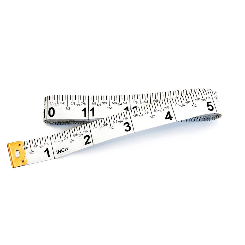 Perfect Measuring Tape All-Purpose 60 Inch Double Sided Fractional Inches and Millimeter/Centimeter Tape Measure TR-16-frac (60 inch White) 60in/1.5m