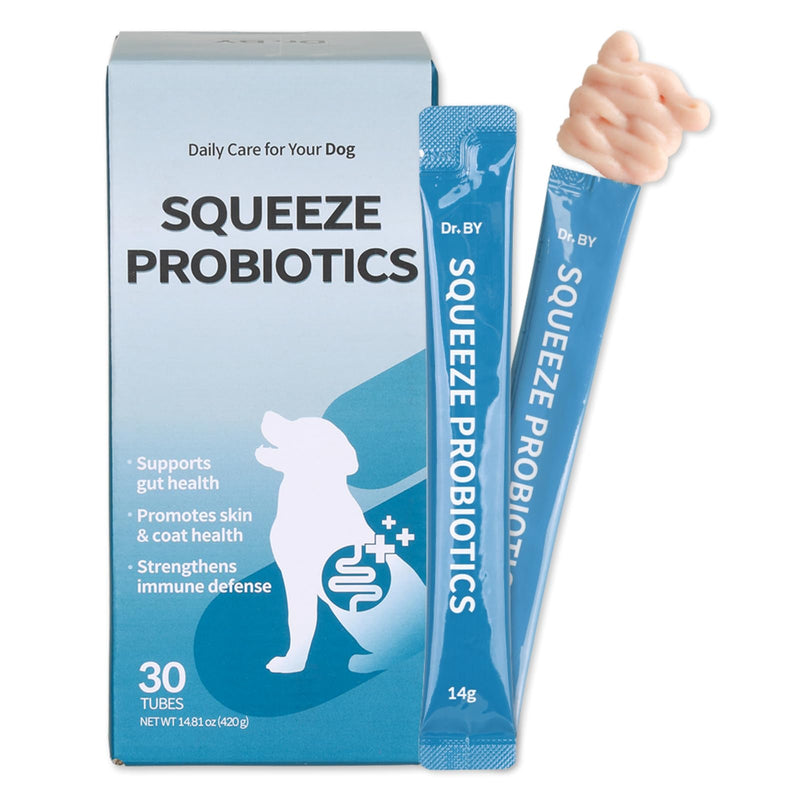 Doctor By Squeeze Probiotics for Dogs Gut Health Immunity Skin&Allergy Care Diarrhea Relief Digestive Stomach Support with L. crispatus KT-11 Lickable Paste Formula Individually Packaged, Chicken