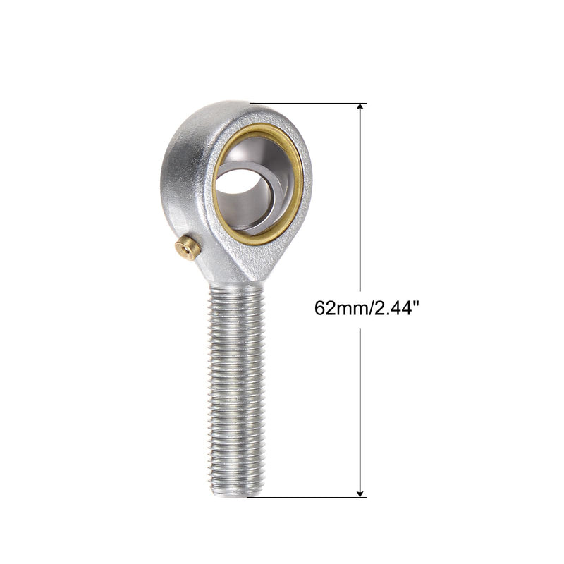 uxcell POSB6 Male Rod End Bearing 3/8 Inch Bore and 3/8-24 Right Hand Thread, Self-Lubricating Joint Rod Ends, Includes Jam Nut