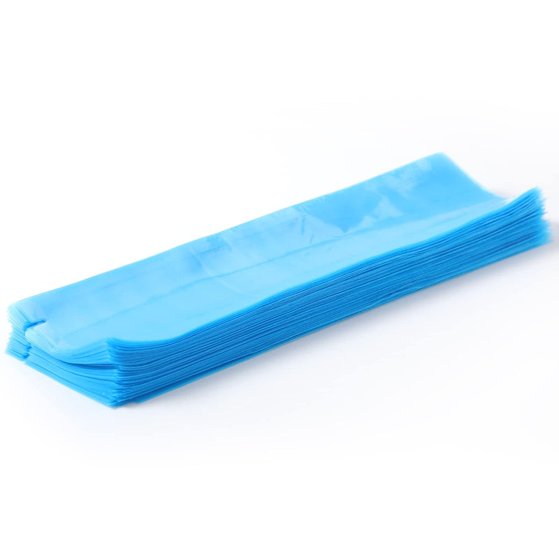 JMU 500pcs Dental Air Water Syringe Sleeves with Precut Opening, 2.5" x 10" Disposable Clear Plastic Protective Barrier, Blue 1