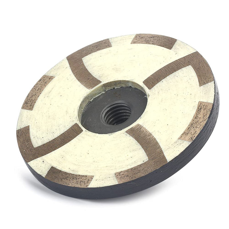 YIJING 4" Diamond Resin Filled Grinding Wheel Diamond Cup Wheel Fine Grit with Thread 5/8"-11 for Grinding Stone,Concrete