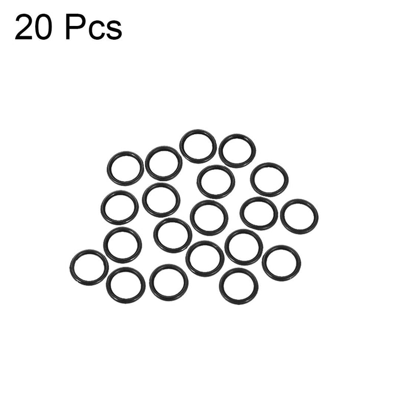 uxcell Nitrile Rubber O-Rings 7mm OD 5mm ID 1mm Width, Metric Sealing Gasket for Automotive Machine Plumbing, Pack of 20 7x5x1mm