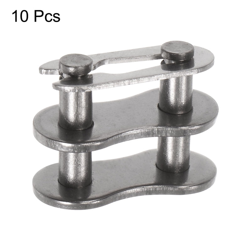 uxcell 10Pcs #40 Chain Master Connector Link Roller 1/2" Pitch Stainless Steel Standard Connecting Split Links for 08A Chain 1/2-inch