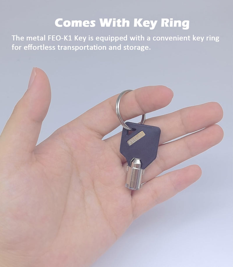 OTREE Elevator Key, FEO-K1 Fire Service Key Recall Reset Keys,Copper,Black/Silver,Pack of 3