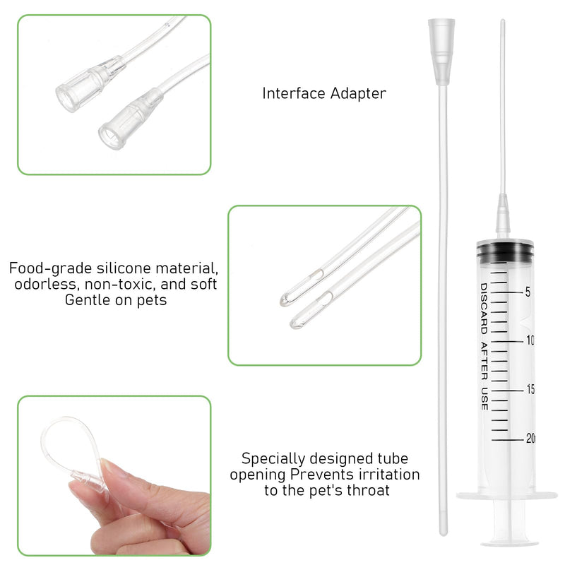 Baby Bird Feeding Syringe, Reusable Manual Bird Feeding Syringe with Spoon Tip and Soft Tube for Milk, Water, Liquid Food, Parrot, Small Pet