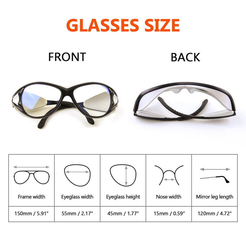 10600nm CO2 Laser Safety Protective Goggles 10600nm Laser Glasses Eye Protection Reflective láser Goggle CO2 Laser Cutting Machine,9000-11000nm Glasses for láser Protection with DIN CERTCO Certified