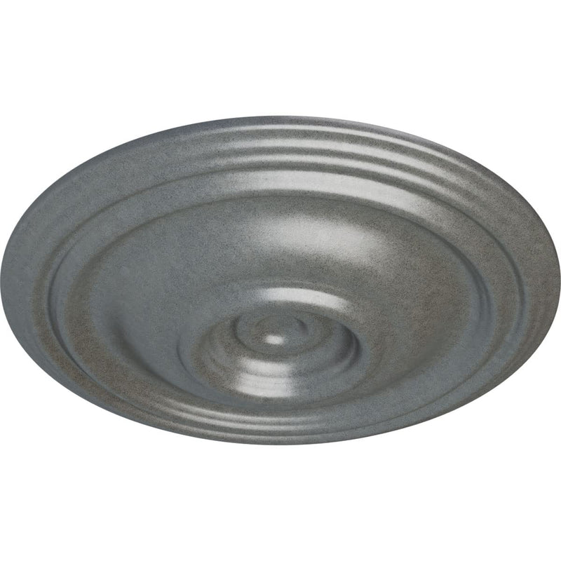 Ekena Millwork CM14TRPLS 14 3/4"OD X 1 3/4"P Traditional Ceiling Medallion Fits Canopies Up to 4", Platinum Platinum (Metallic Series)
