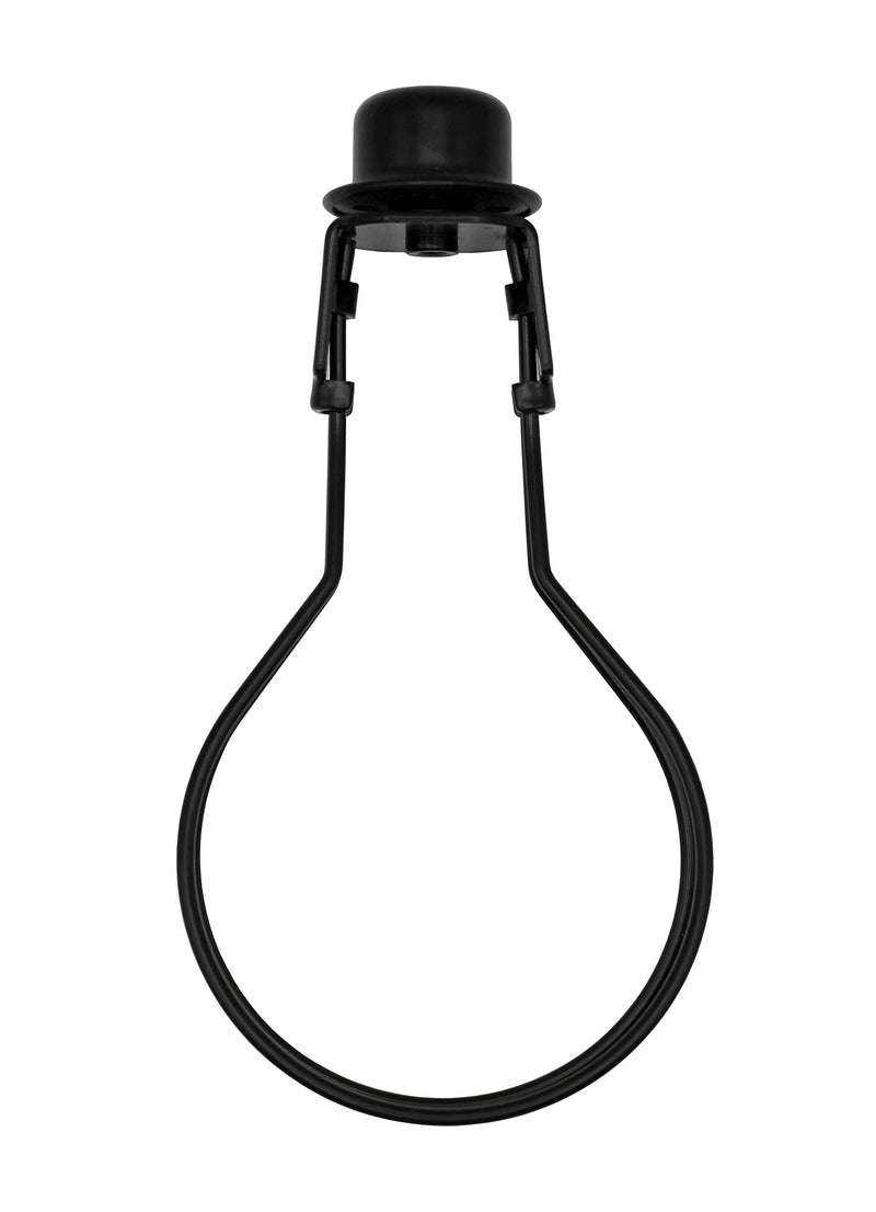 Creative Hobbies® Lamp Shade Light Bulb Clip Adapter Clip On with Shade Attaching Finial Top | Black