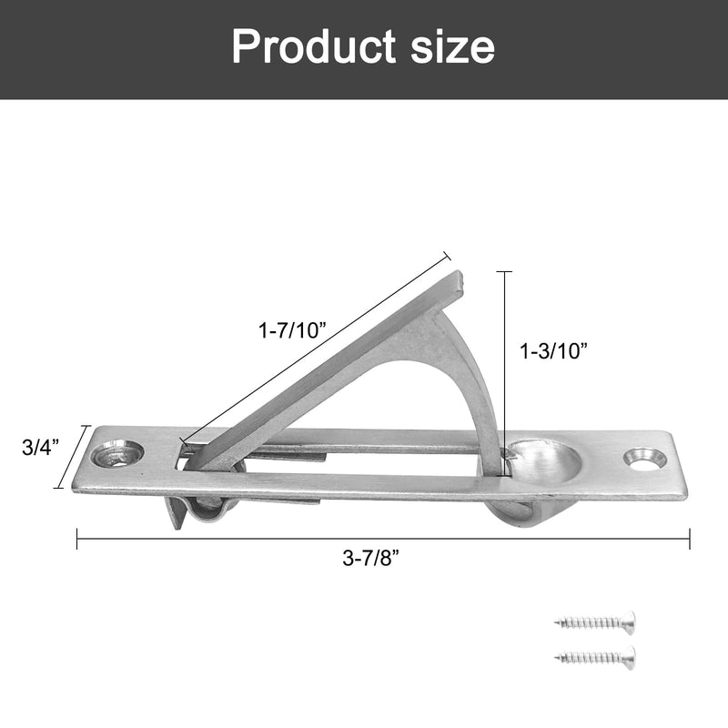 Pocket Door Edge Pull Sliver Brushed Nickel - Hidden Edge Handles Hardware for Easy Access,Stylish Pocket Door Pull,Ideal Pocket Door Hardware Solution 3 Pack