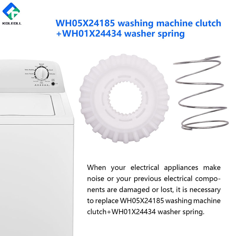 WH05X24185 Washing Machine Clutch + WH01X24434 Washer Spring Fits for GE