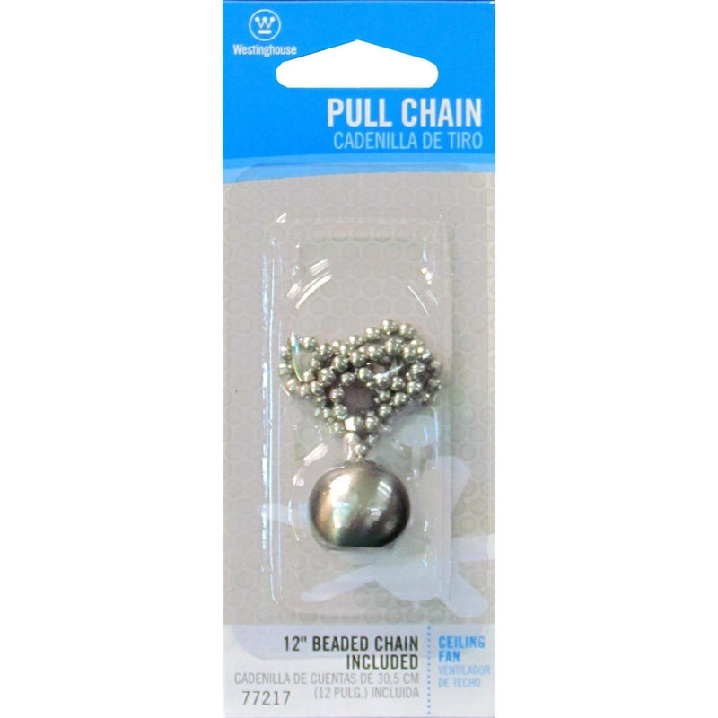Westinghouse 77217 Decorative Pull Chain 12" Brushed Nickel
