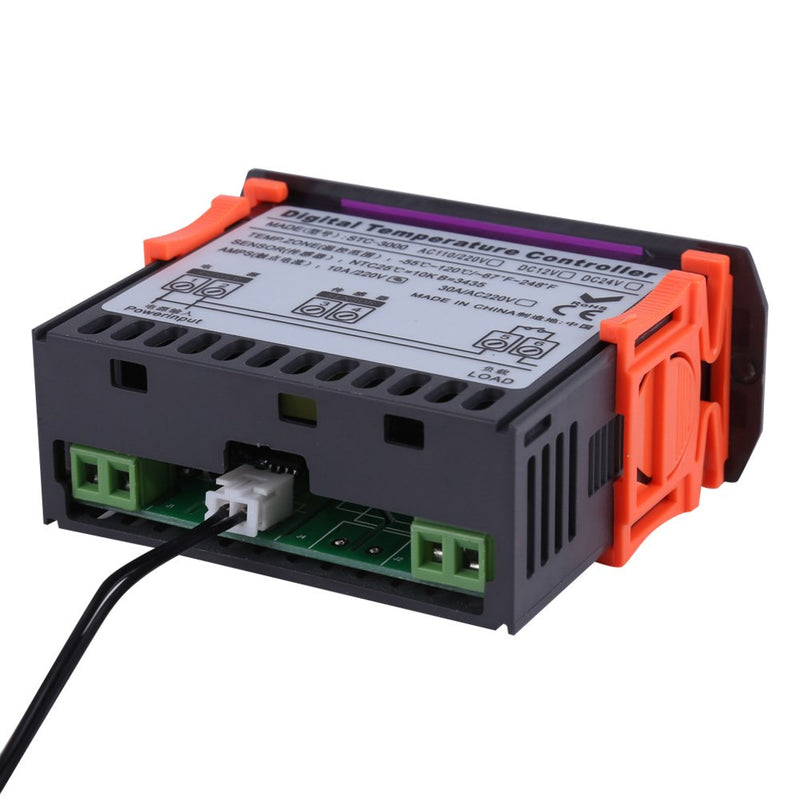 Digital Temperature Controller, 110V to 220V 10A / 30A 0.1 ° C Accuracy Touch Temperature Controller Electronic Digital Temp Control Thermostat with Sensor