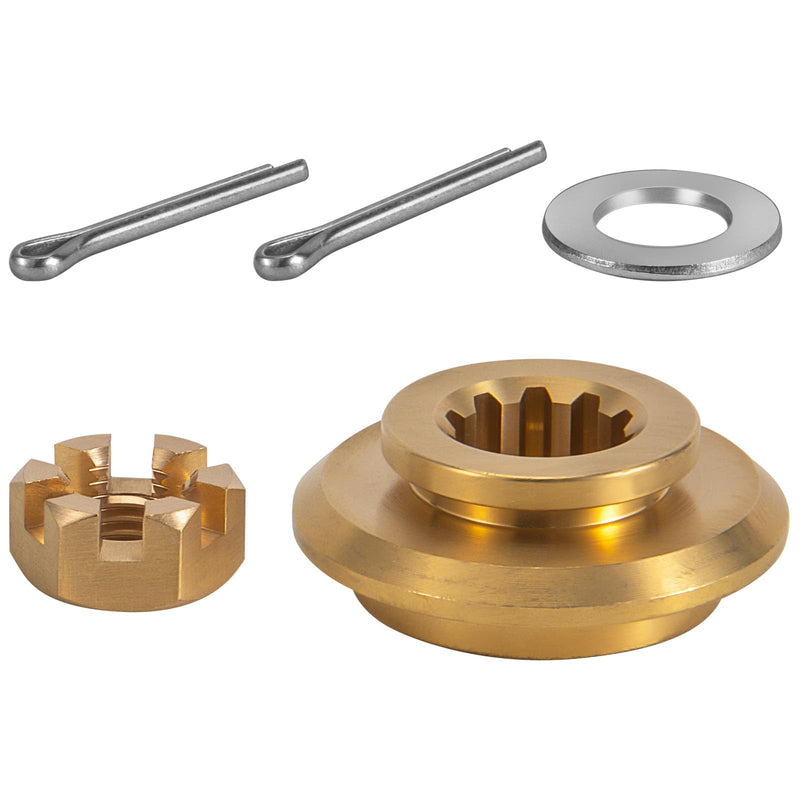 Propeller Installation Hardware Kits fit Tohatsu & Nissan 20-30HP Outboard Propeller 10 Spline, Thrust Washer/Washer/Nut/Cotter Pin Included