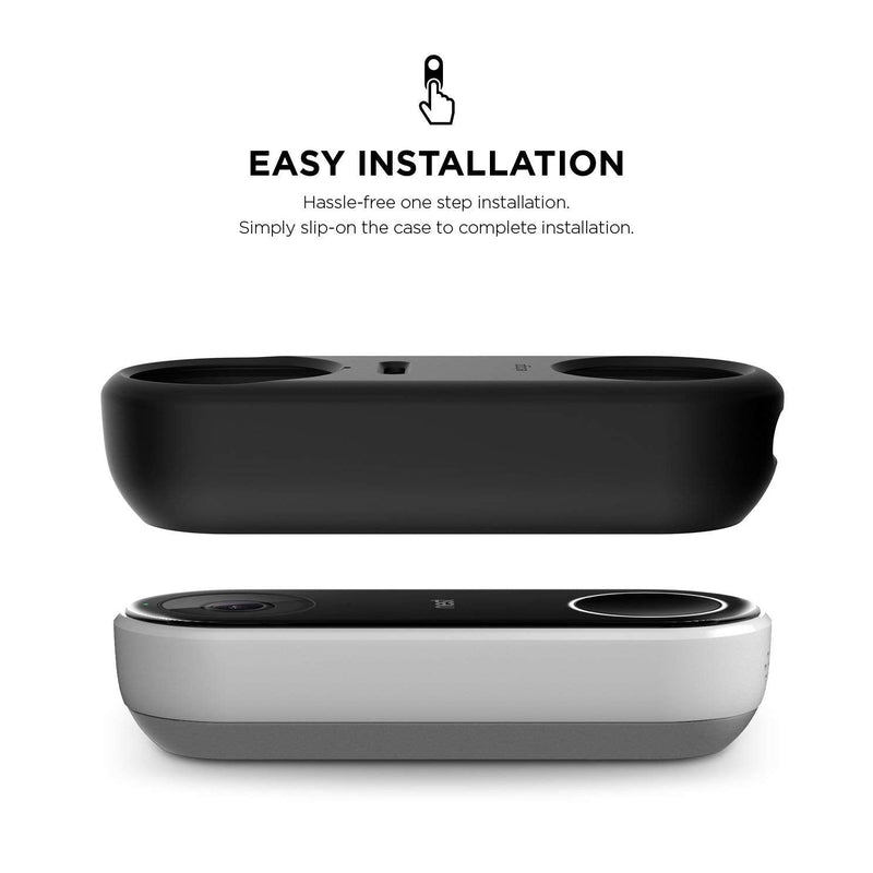 elago Silicone Case Designed for Google Nest Hello Doorbell Cover (White) - Full Protection, Night Vision Compatible [US Patent Registered] White