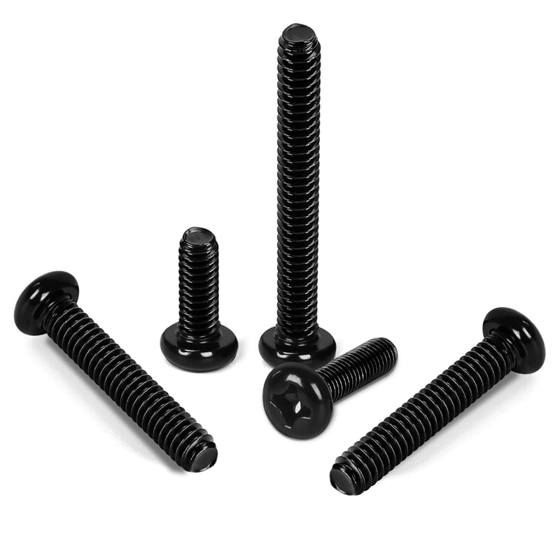 M3 x 12mm Pan Head Machine Screws, Cross Screw, 304 Stainless Steel, Black Finish, 50 PCS M3 x 12mm