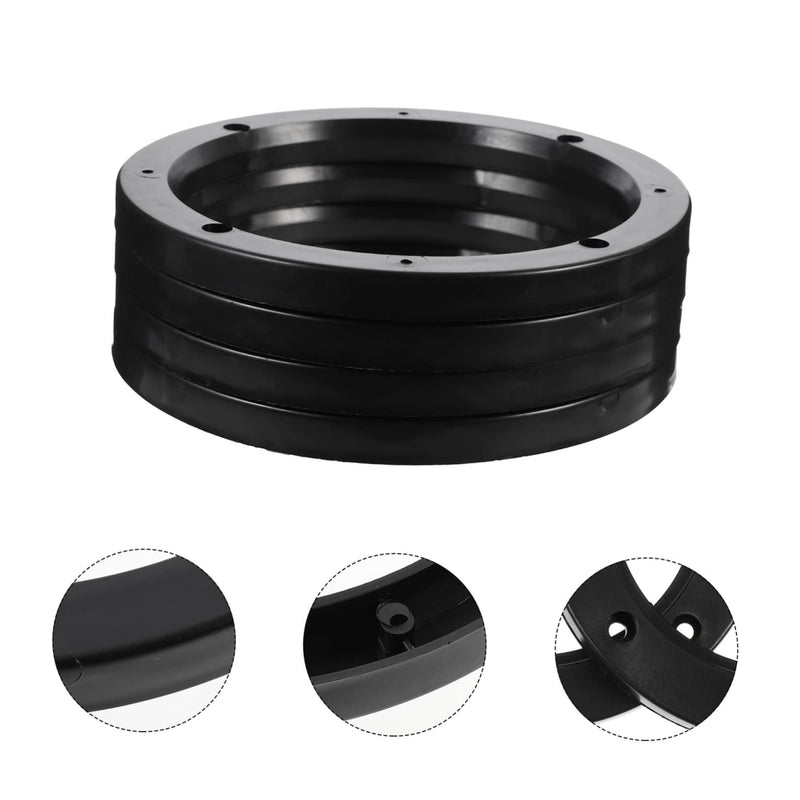GLEAVI Car Speaker Spacers Rings 2 Pairs Abs 6.5 Inch Speaker Spacer Adapter Ring for Car Audio Installation Black Mounting Spacer for Vehicle Boat Truck Rv