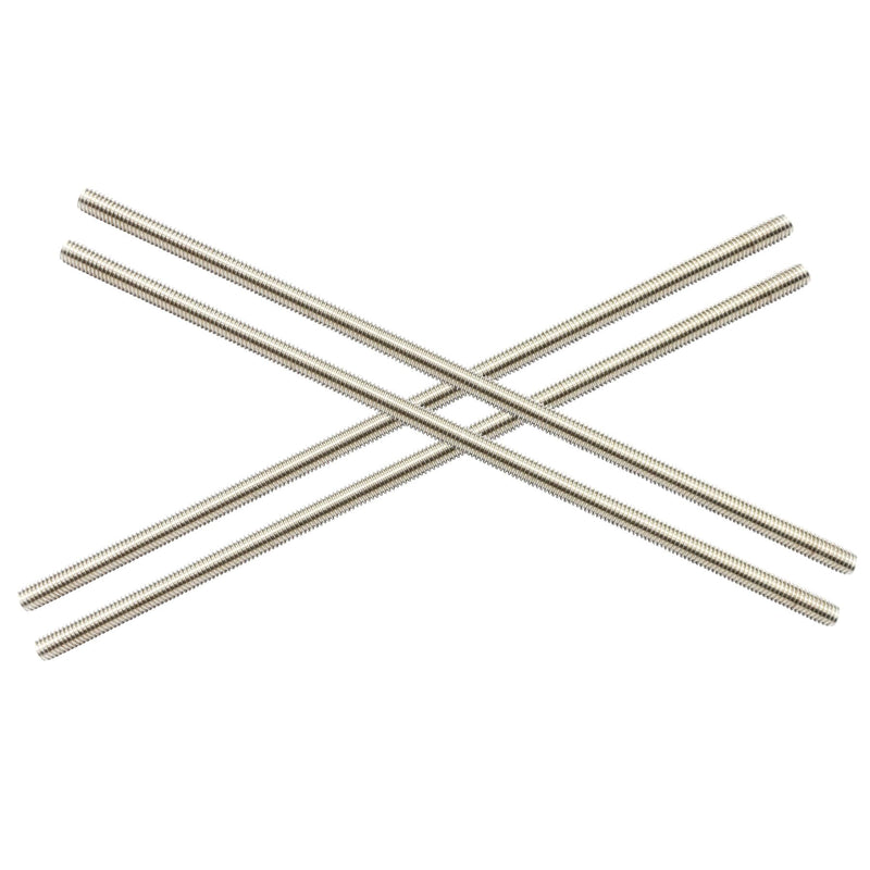 304 Stainless Steel 5/16"-18 Fully Threaded Rod, 4 Pieces 12" Length Long Threaded Rods
